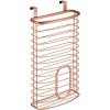imagemDesign Steel Hanging Cabinet Storage Organizer Holder for Kitchen Pantry  Holds Plastic Sandwich Garbage Grocery and Trash Bags Wrap Foil Pack  Spira Collection  ChromeCopper