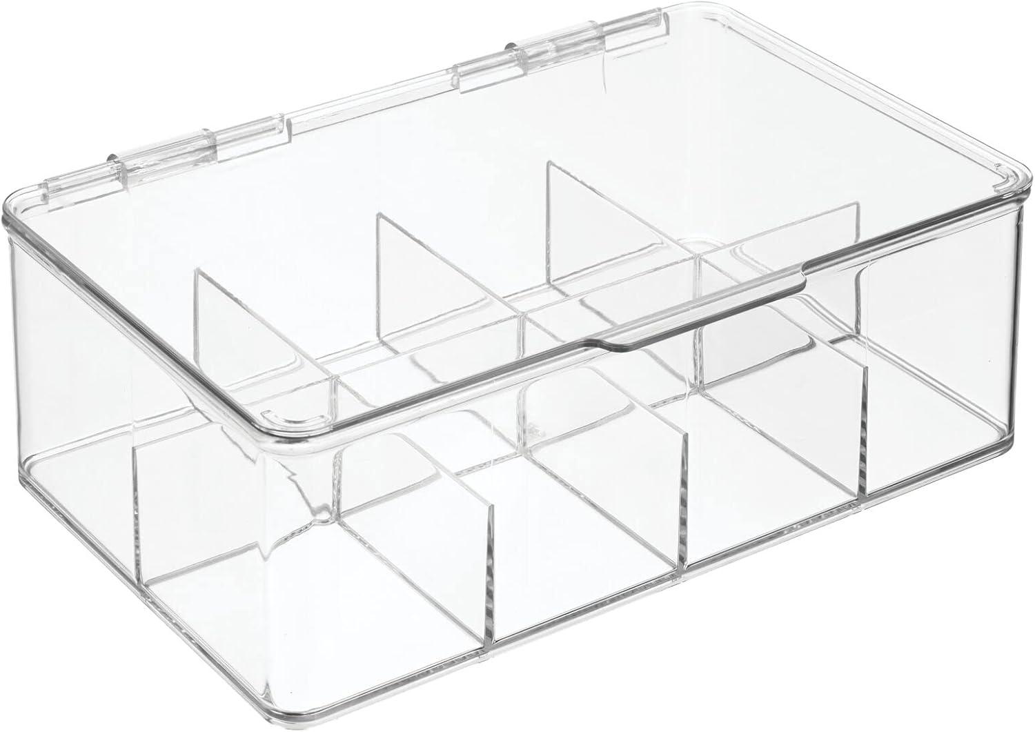 imagemDesign Tea Bag Single Serve Pouch Divided Box Holder Organizer Clear1055 x 355 x 725