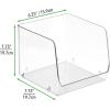 imagemDesign Extra Wide Stackable Plastic Food Storage Organizer Bin Basket with Open Front for Household Kitchen Cabinets Pantry Offices Closets Bedrooms Bathrooms  152quot Wide 2 Pack  Clear775 x 775 x 625 Pack of 4