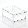 imagemDesign Plastic Pantry Organization and Storage Bin wPull Out Drawer  Stackable Kitchen Supplies Storage Container for Organizing Cabinet Fridge Freezer  Lumiere Collection  4 Pack Clear12 x 8 x 4 Pack of 1