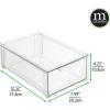 imagemDesign Plastic Pantry Organization and Storage Bin wPull Out Drawer  Stackable Kitchen Supplies Storage Container for Organizing Cabinet Fridge Freezer  Lumiere Collection  4 Pack Clear12 x 8 x 4 Pack of 1