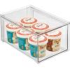 imagemDesign Plastic Pantry Organization and Storage Bin wPull Out Drawer  Stackable Kitchen Supplies Storage Container for Organizing Cabinet Fridge Freezer  Lumiere Collection  4 Pack Clear12 x 8 x 6 Pack of 2