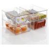 imagemDesign Plastic Pantry Organization and Storage Bin wPull Out Drawer  Stackable Kitchen Supplies Storage Container for Organizing Cabinet Fridge Freezer  Lumiere Collection  4 Pack Clear12 x 8 x 4 Pack of 1