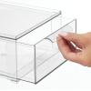 imagemDesign Plastic Pantry Organization and Storage Bin wPull Out Drawer  Stackable Kitchen Supplies Storage Container for Organizing Cabinet Fridge Freezer  Lumiere Collection  4 Pack Clear12 x 8 x 4 Pack of 1