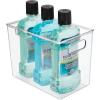imagemDesign Tall Modern Stackable Plastic Storage Organizer Bin Basket with Handles for Bathroom Vanity Organization  Shelf Cubby Cabinet or Closet Organizing Decor  Ligne Collection  8 Pack  Clear10 x 65 x 8 Pack of 1