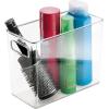 imagemDesign Tall Modern Stackable Plastic Storage Organizer Bin Basket with Handles for Bathroom Vanity Organization  Shelf Cubby Cabinet or Closet Organizing Decor  Ligne Collection  8 Pack  Clear10 x 5 x 8 Pack of 1