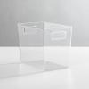 imagemDesign Tall Modern Stackable Plastic Storage Organizer Bin Basket with Handles for Bathroom Vanity Organization  Shelf Cubby Cabinet or Closet Organizing Decor  Ligne Collection  8 Pack  Clear10 x 65 x 8 Pack of 1