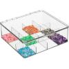 imagemDesign Tea Bag Single Serve Pouch Divided Box Holder Organizer Clear11 x 103 x 37