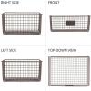imagemDesign Wide Steel Wired Storage Organizer Bin Baskets with Label Slot for Kitchen Pantry Cabinet Organizing Holder for Food Drinks Snacks Produce Omaha Collection 2 Pack BronzeBronze