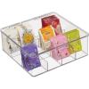 imagemDesign Tea Bag Single Serve Pouch Divided Box Holder Organizer Clear11 x 103 x 37