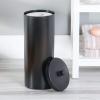 imagemDesign Free Standing Toilet Paper Holder  Toilet Paper Storage for Bathroom  Toilet Roll Holder Free Standing in BlackBlack