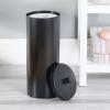imagemDesign Free Standing Toilet Paper Holder  Toilet Paper Storage for Bathroom  Toilet Roll Holder Free Standing in BlackBlack
