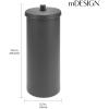 imagemDesign Free Standing Toilet Paper Holder  Toilet Paper Storage for Bathroom  Toilet Roll Holder Free Standing in BlackCharcoal