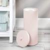 imagemDesign Free Standing Toilet Paper Holder  Toilet Paper Storage for Bathroom  Toilet Roll Holder Free Standing in BlackLight Pink