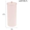 imagemDesign Free Standing Toilet Paper Holder  Toilet Paper Storage for Bathroom  Toilet Roll Holder Free Standing in BlackLight Pink