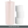 imagemDesign Free Standing Toilet Paper Holder  Toilet Paper Storage for Bathroom  Toilet Roll Holder Free Standing in BlackLight Pink