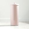 imagemDesign Free Standing Toilet Paper Holder  Toilet Paper Storage for Bathroom  Toilet Roll Holder Free Standing in BlackLight Pink