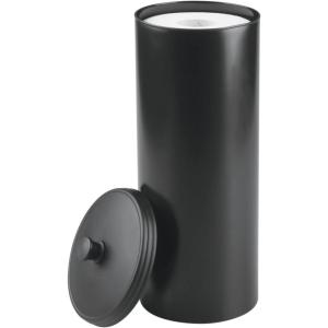 imagemDesign Free Standing Toilet Paper Holder  Toilet Paper Storage for Bathroom  Toilet Roll Holder Free Standing in BlackBlack