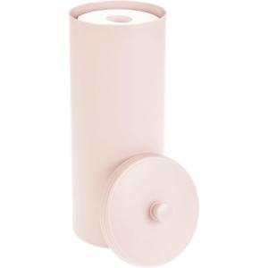 imagemDesign Free Standing Toilet Paper Holder  Toilet Paper Storage for Bathroom  Toilet Roll Holder Free Standing in BlackLight Pink