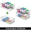 imagemDesign Stackable Storage Box with Builtin Handles  Transparent Medicine Box with Practical Design  Designed for Medicine Storage in The Household  ClearClear