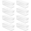 imagemDesign Plastic Toiletry Organizer for Bathroom  Storage Holder Bin wHandles for Vanity Drawers Dresser  Holds Hair Products Makeup Lotion Skincare and More  Ligne Collection  8 Pack Clear