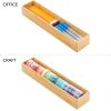 imagemDesign Slim Wooden Bamboo Drawer Organizer  15quot Long Stackable Storage Box Tray for Kitchen DrawersCabinet  Utensil Silverware Spatula Flatware Holder  Echo Collection 2 Pack Natural Wood