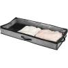 imagemDesign Set of 2 UnderBed Storage Box  Fabric Storage Box with Clear Top Panel ampamp Handles for Clothing and Accessories  SpaceSaving Bedroom Storage Solution  Charcoal GreyBlackCharcoal GrayBlack