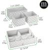 imagemDesign Fabric Drawer Organizer Bins KidsBaby Nursery Dresser Closet Shelf Playroom Organization Hold Clothes Toys Diapers Bibs Blankets Set of 4 2 Pack GrayWhite Polka DotGreyWhite