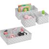 imagemDesign Fabric Drawer Organizer Bins KidsBaby Nursery Dresser Closet Shelf Playroom Organization Hold Clothes Toys Diapers Bibs Blankets Set of 4 2 Pack GrayWhite Polka DotGreyWhite