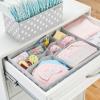 imagemDesign Fabric Drawer Organizer Bins KidsBaby Nursery Dresser Closet Shelf Playroom Organization Hold Clothes Toys Diapers Bibs Blankets Set of 4 2 Pack GrayWhite Polka DotGreyWhite