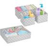 imagemDesign Fabric Drawer Organizer Bins KidsBaby Nursery Dresser Closet Shelf Playroom Organization Hold Clothes Toys Diapers Bibs Blankets Set of 4 2 Pack GrayWhite Polka DotGreyWhite