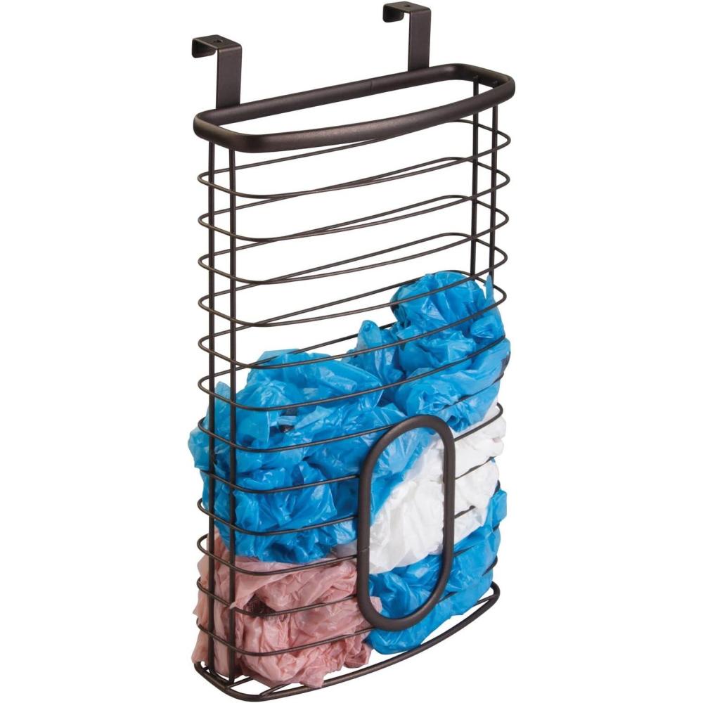 imagemDesign OverTheCabinet Plastic Bag Storage and Grocery Bag Holder Kitchen Storage  BronzeBronze