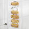 image:imagemDesign Metal Towel Shelves  Towel Rack for The Bathroom with 6 Compartments  Practical Bathroom Accessories for Both Large and Small Towels  SilverChrome