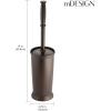 image:imagemDesign Toilet Bowl Brush and Holder  Covered Bathroom Brush  Standing Scrubber in Modern Holder  Compact Space Saving Deep Cleaning  WhiteBronze