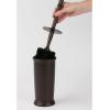 image:imagemDesign Toilet Bowl Brush and Holder  Covered Bathroom Brush  Standing Scrubber in Modern Holder  Compact Space Saving Deep Cleaning  WhiteBronze