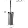 image:imagemDesign Toilet Bowl Brush and Holder  Covered Bathroom Brush  Standing Scrubber in Modern Holder  Compact Space Saving Deep Cleaning  WhiteCharcoal