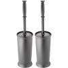 image:imagemDesign Toilet Bowl Brush and Holder  Covered Bathroom Brush  Standing Scrubber in Modern Holder  Compact Space Saving Deep Cleaning  WhiteCharcoal