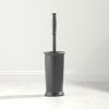image:imagemDesign Toilet Bowl Brush and Holder  Covered Bathroom Brush  Standing Scrubber in Modern Holder  Compact Space Saving Deep Cleaning  WhiteCharcoal