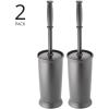 image:imagemDesign Toilet Bowl Brush and Holder  Covered Bathroom Brush  Standing Scrubber in Modern Holder  Compact Space Saving Deep Cleaning  WhiteCharcoal