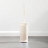 image:imagemDesign Toilet Bowl Brush and Holder  Covered Bathroom Brush  Standing Scrubber in Modern Holder  Compact Space Saving Deep Cleaning  WhiteCream