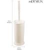 image:imagemDesign Toilet Bowl Brush and Holder  Covered Bathroom Brush  Standing Scrubber in Modern Holder  Compact Space Saving Deep Cleaning  WhiteCream