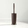 image:imagemDesign Toilet Bowl Brush and Holder  Covered Bathroom Brush  Standing Scrubber in Modern Holder  Compact Space Saving Deep Cleaning  WhiteEspresso