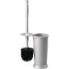 image:imagemDesign Toilet Bowl Brush and Holder  Covered Bathroom Brush  Standing Scrubber in Modern Holder  Compact Space Saving Deep Cleaning  WhiteGray