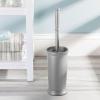 image:imagemDesign Toilet Bowl Brush and Holder  Covered Bathroom Brush  Standing Scrubber in Modern Holder  Compact Space Saving Deep Cleaning  WhiteGray