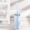 image:imagemDesign Toilet Bowl Brush and Holder  Covered Bathroom Brush  Standing Scrubber in Modern Holder  Compact Space Saving Deep Cleaning  WhiteLight Blue