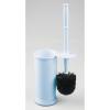 image:imagemDesign Toilet Bowl Brush and Holder  Covered Bathroom Brush  Standing Scrubber in Modern Holder  Compact Space Saving Deep Cleaning  WhiteLight Blue