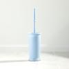 image:imagemDesign Toilet Bowl Brush and Holder  Covered Bathroom Brush  Standing Scrubber in Modern Holder  Compact Space Saving Deep Cleaning  WhiteLight Blue