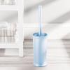 image:imagemDesign Toilet Bowl Brush and Holder  Covered Bathroom Brush  Standing Scrubber in Modern Holder  Compact Space Saving Deep Cleaning  WhiteLight Blue