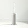image:imagemDesign Toilet Bowl Brush and Holder  Covered Bathroom Brush  Standing Scrubber in Modern Holder  Compact Space Saving Deep Cleaning  WhiteLight Gray