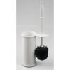 image:imagemDesign Toilet Bowl Brush and Holder  Covered Bathroom Brush  Standing Scrubber in Modern Holder  Compact Space Saving Deep Cleaning  WhiteLight Gray